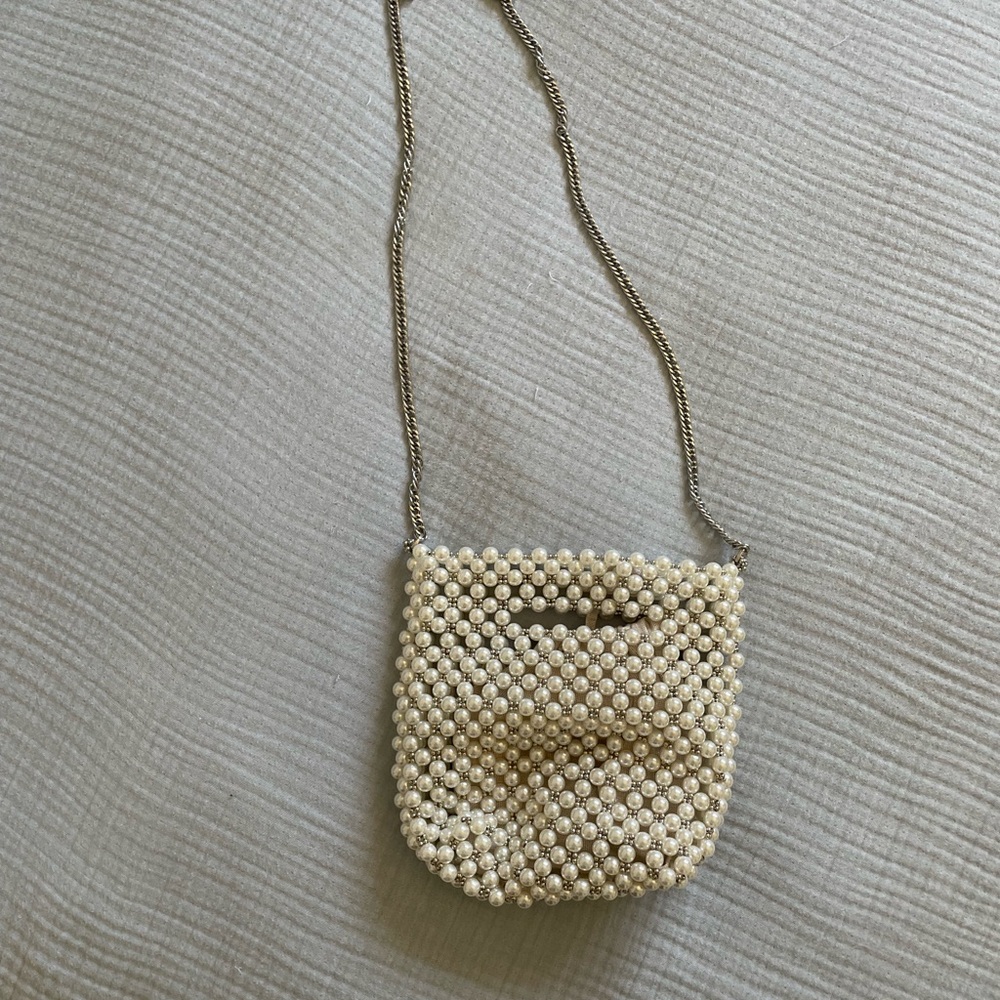 Zara pearl bead bag